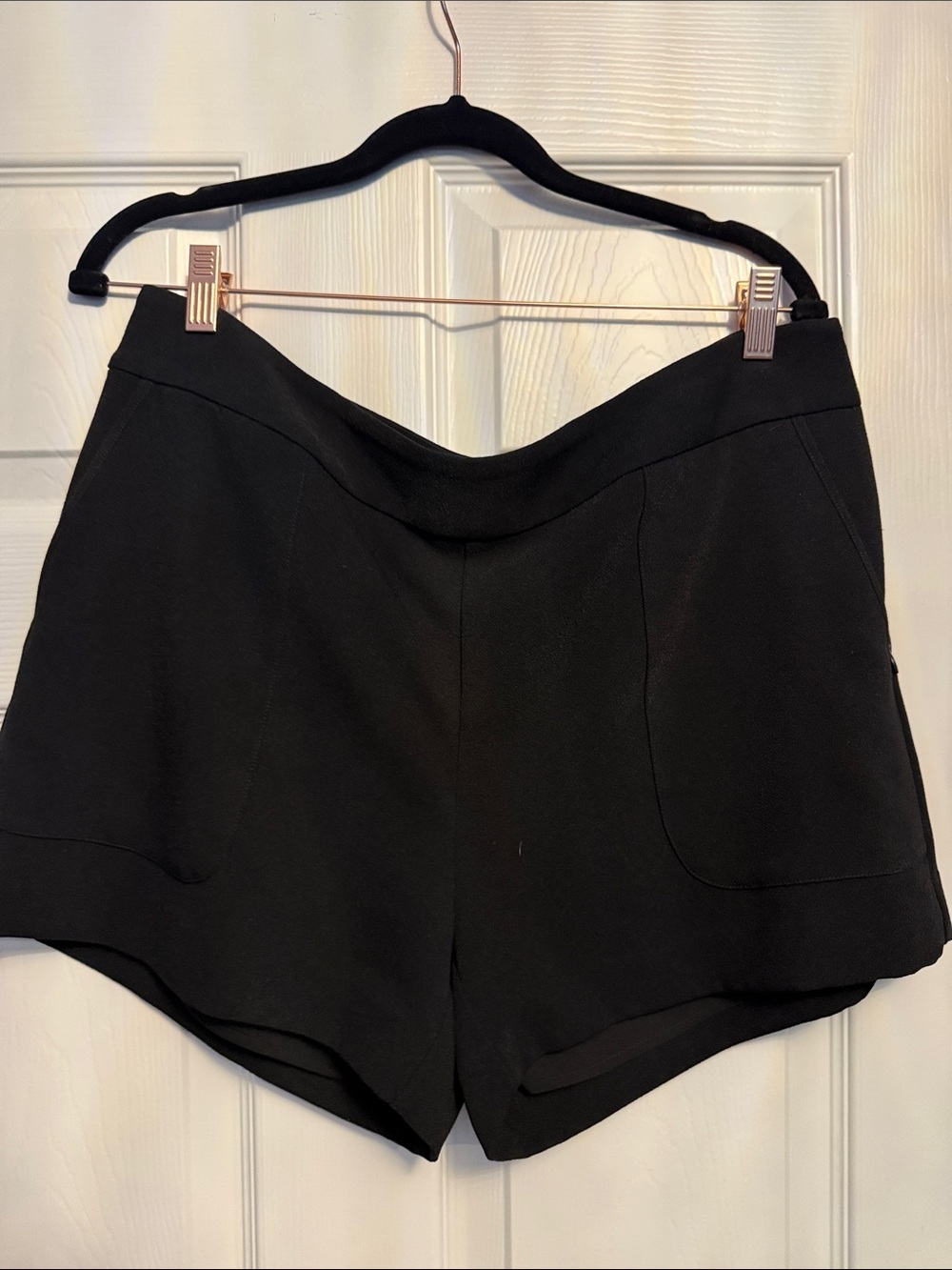 Marie Oliver Black High-Waist Tailored Shorts Size 10